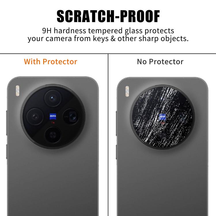 For vivo X300 Kalebol Transparent HD Anti-Fingerprint AR Integrated Camera Lens Tempered Glass Film