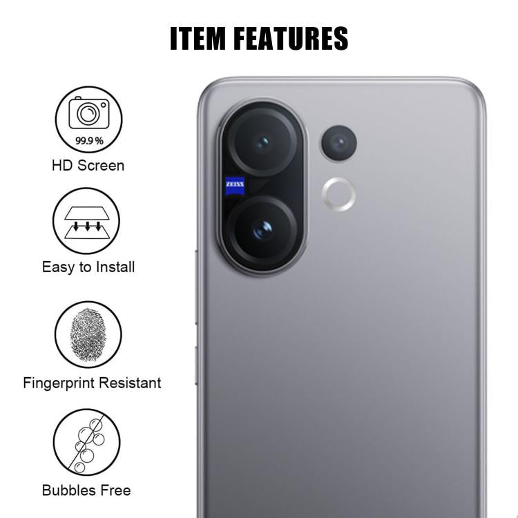 For vivo V60 5G / S30 Kalebol Transparent HD Anti-Fingerprint AR Integrated Camera Lens Tempered Glass Film