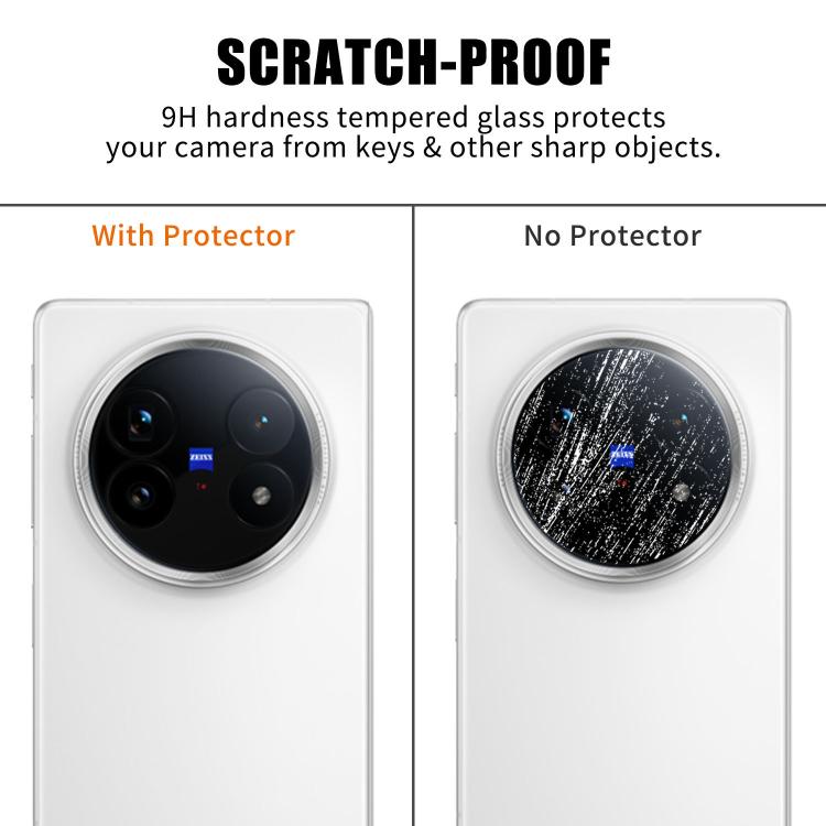 For vivo X Fold5 Kalebol Transparent HD Anti-Fingerprint AR Integrated Camera Lens Tempered Glass Film