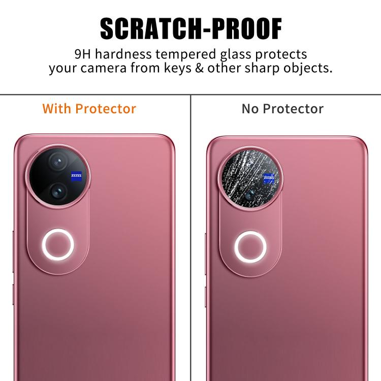 For vivo V50 / V50e Kalebol Transparent HD Anti-Fingerprint AR Integrated Camera Lens Tempered Glass Film