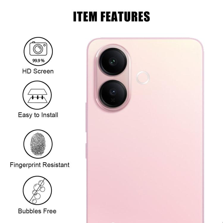For vivo V60 Lite Kalebol Transparent HD Anti-Fingerprint AR Integrated Camera Lens Tempered Glass Film