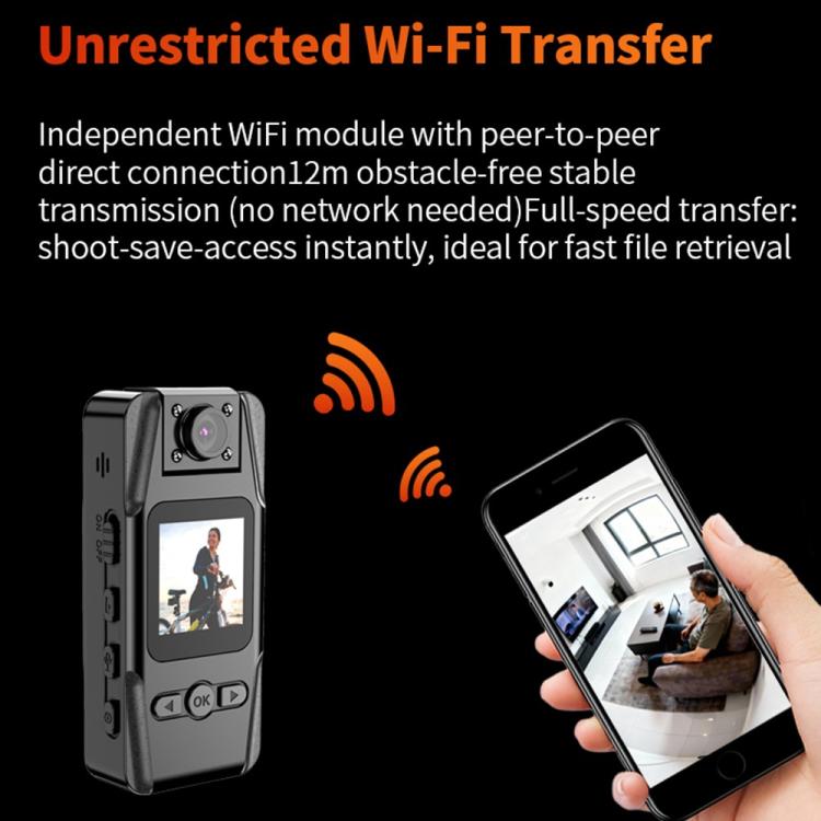 L16 WiFi With Infrared Night Vision Portable Outdoor Recorder HD Magnetic Clip-On Sports Camera