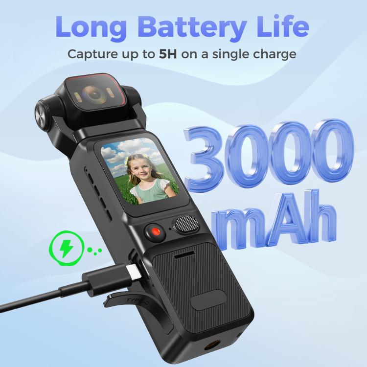 L18 Outdoor Recording Gyroscope Stabilization Camera 1.69 Inch Touch Screen 4K Wireless Action Camera
