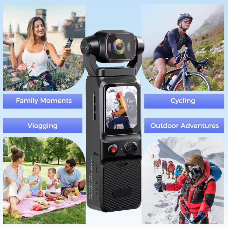 L18 Outdoor Recording Gyroscope Stabilization Camera 1.69 Inch Touch Screen 4K Wireless Action Camera
