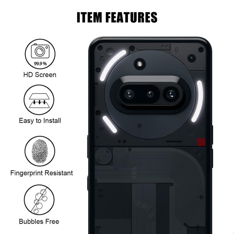 For Nothing Phone 3a Kalebol Transparent HD Anti-Fingerprint AR Integrated Camera Lens Tempered Glass Film