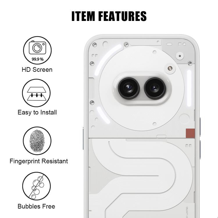 For Nothing Phone 2a Kalebol Transparent HD Anti-Fingerprint AR Integrated Camera Lens Tempered Glass Film