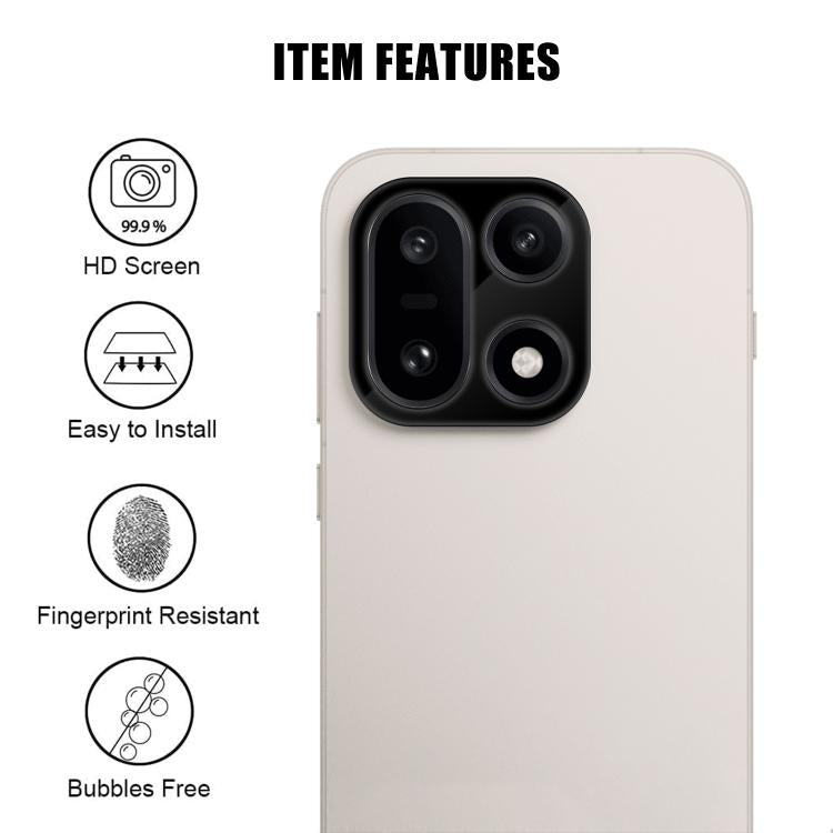 For OnePlus 15 Kalebol Silk-Screened HD Anti-Fingerprint AR Integrated Camera Lens Tempered Glass Film