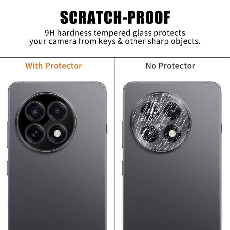 For OnePlus 13R Kalebol Silk-Screened HD Anti-Fingerprint AR Integrated Camera Lens Tempered Glass Film