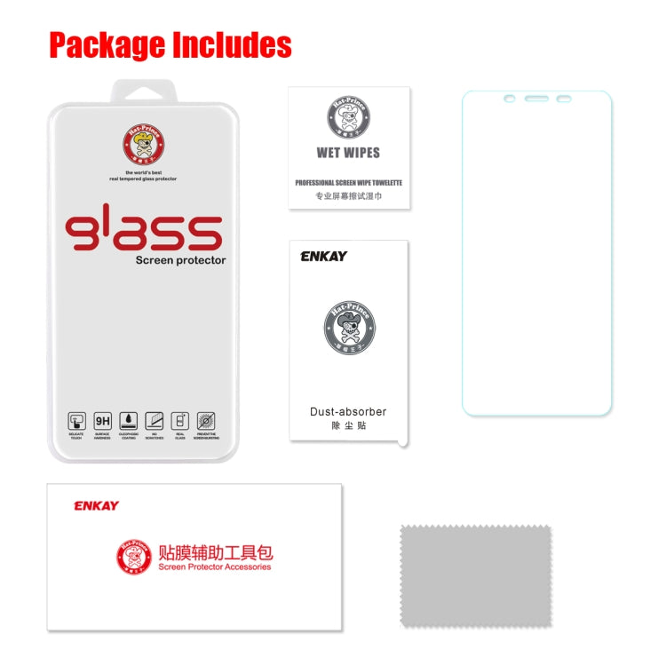 ENKAY Hat-prince 0.26mm 9H 2.5D Curved Edge Tempered Glass Film for XIAOMI REDMI 7A