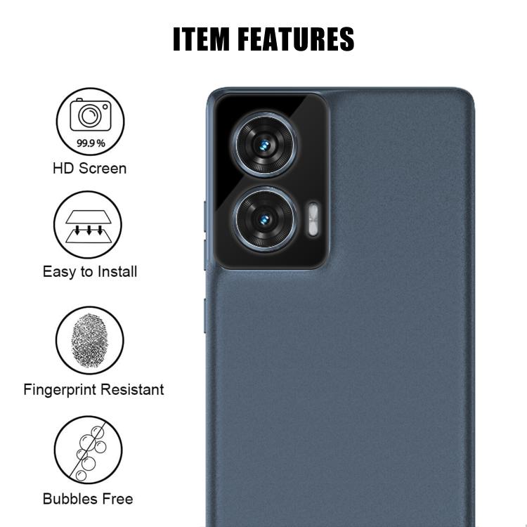 For Motorola Edge 50 Fusion Kalebol Silk-Screened HD Anti-Fingerprint AR Integrated Camera Lens Tempered Glass Film