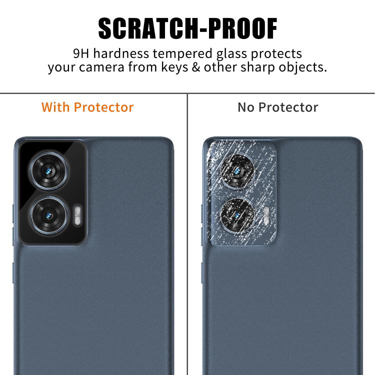 For Motorola Edge 50 Fusion Kalebol Silk-Screened HD Anti-Fingerprint AR Integrated Camera Lens Tempered Glass Film