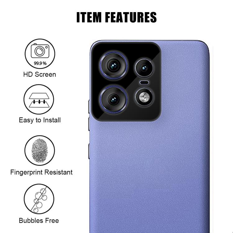 For Motorola Edge 50 Pro Kalebol Silk-Screened HD Anti-Fingerprint AR Integrated Camera Lens Tempered Glass Film
