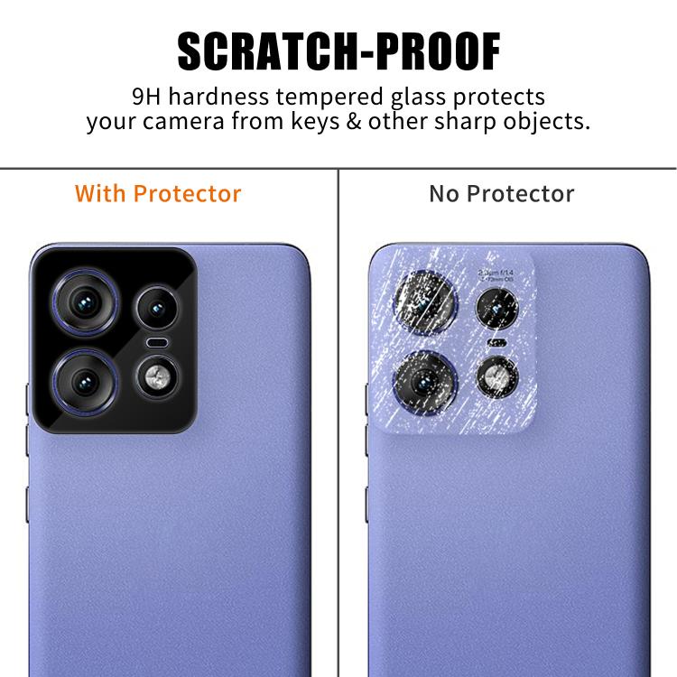 For Motorola Edge 50 Pro Kalebol Silk-Screened HD Anti-Fingerprint AR Integrated Camera Lens Tempered Glass Film