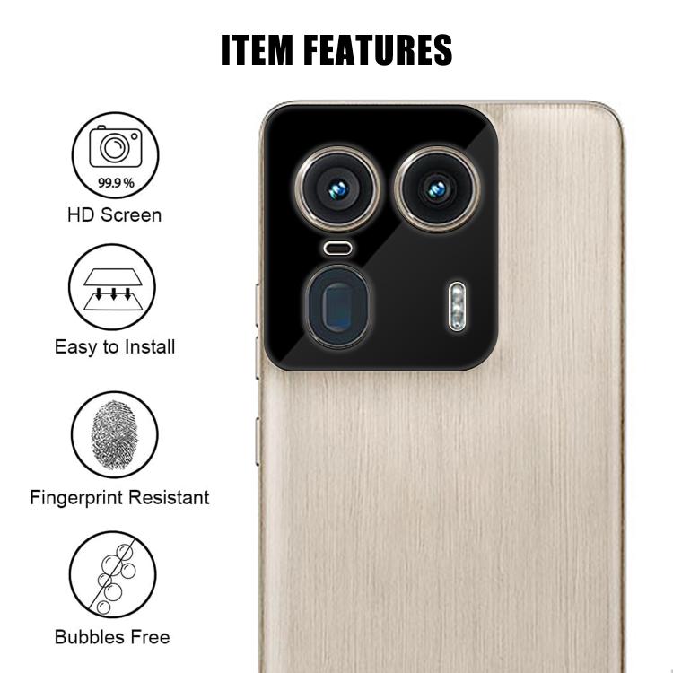 For Motorola Edge 50 Ultra Kalebol Silk-Screened HD Anti-Fingerprint AR Integrated Camera Lens Tempered Glass Film