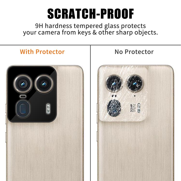 For Motorola Edge 50 Ultra Kalebol Silk-Screened HD Anti-Fingerprint AR Integrated Camera Lens Tempered Glass Film