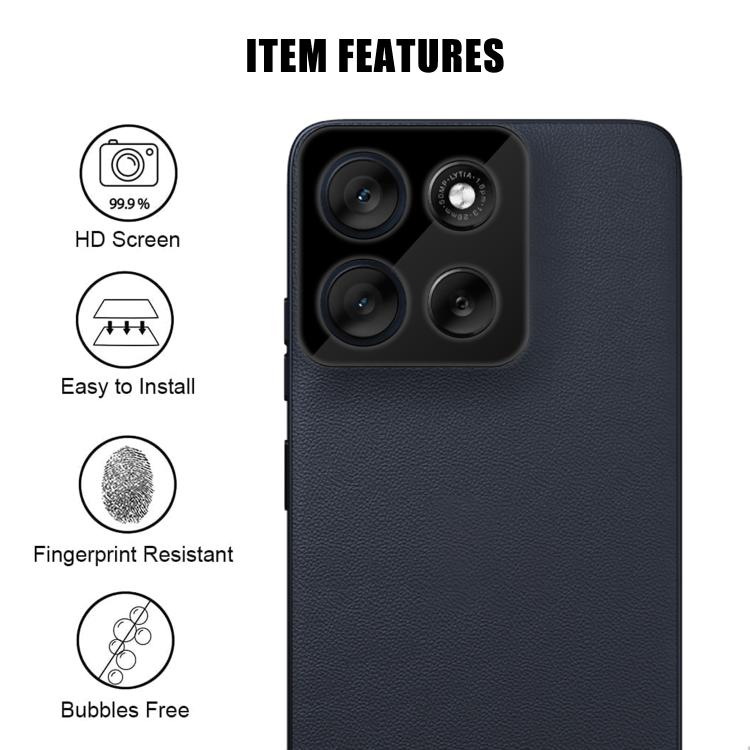 For Motorola Moto G56 Kalebol Silk-Screened HD Anti-Fingerprint AR Integrated Camera Lens Tempered Glass Film