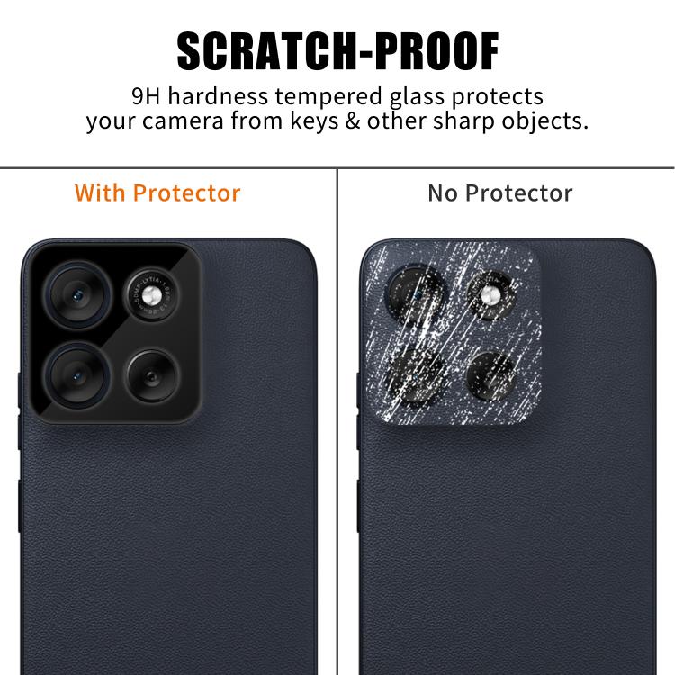 For Motorola Moto G56 Kalebol Silk-Screened HD Anti-Fingerprint AR Integrated Camera Lens Tempered Glass Film