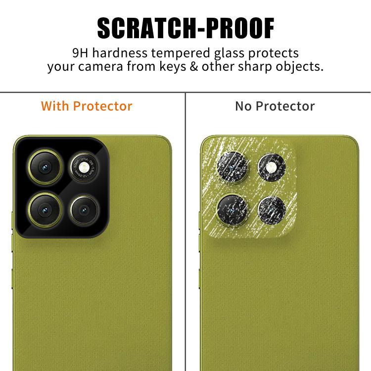 For Motorola Moto G86 Kalebol Silk-Screened HD Anti-Fingerprint AR Integrated Camera Lens Tempered Glass Film