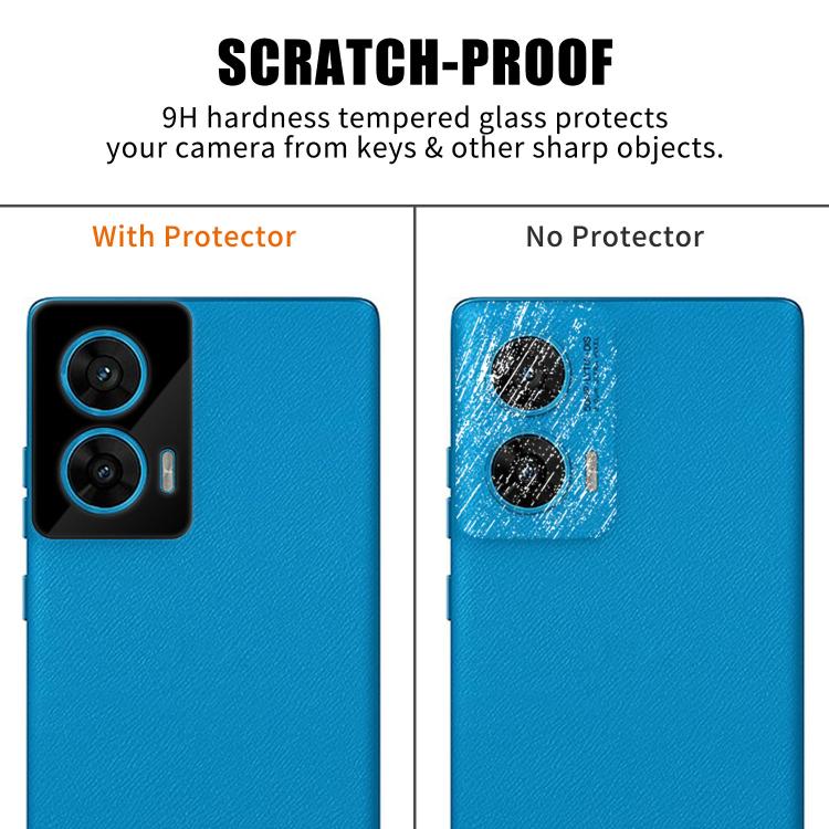 For Motorola Moto G96 Kalebol Silk-Screened HD Anti-Fingerprint AR Integrated Camera Lens Tempered Glass Film