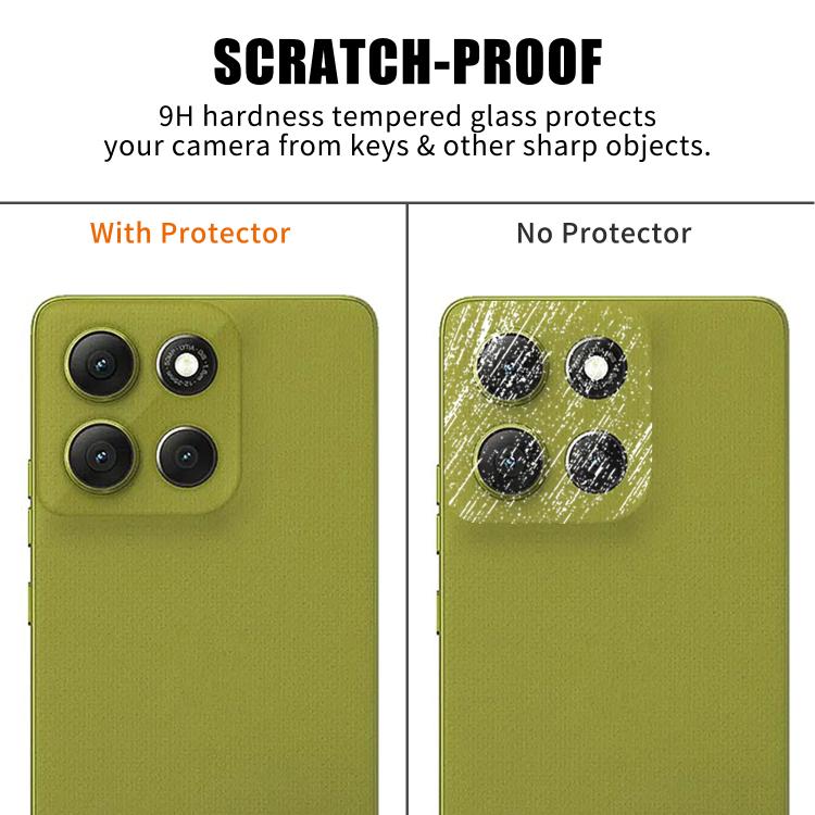 For Motorola Moto G86 / G86 Power Kalebol Transparent HD Anti-Fingerprint AR Integrated Camera Lens Tempered Glass Film