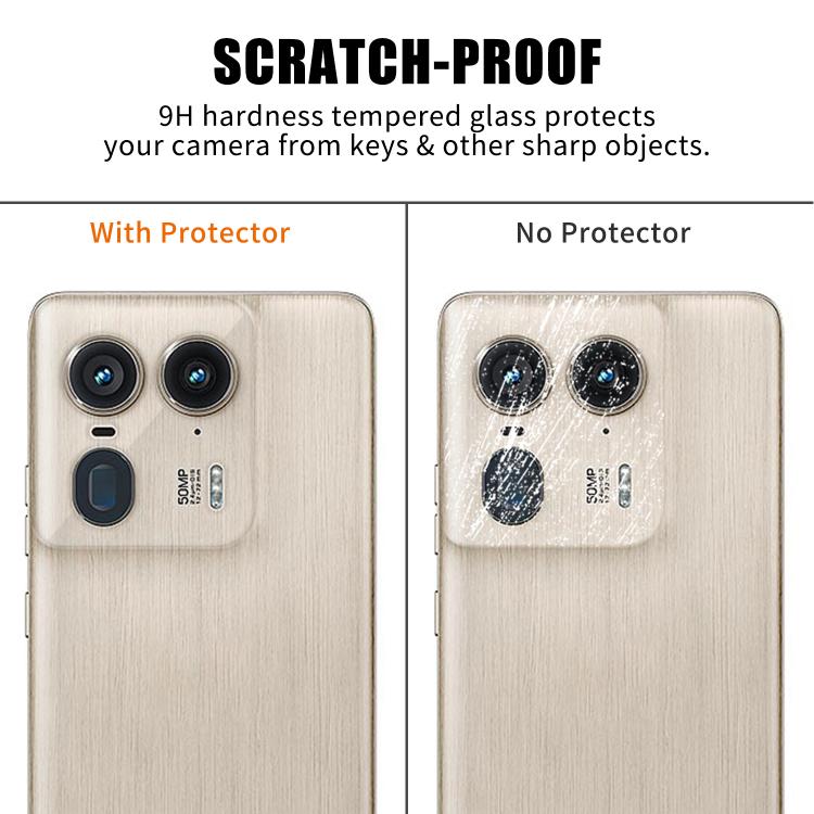 For Motorola Edge 50 Ultra Kalebol Transparent HD Anti-Fingerprint AR Integrated Camera Lens Tempered Glass Film