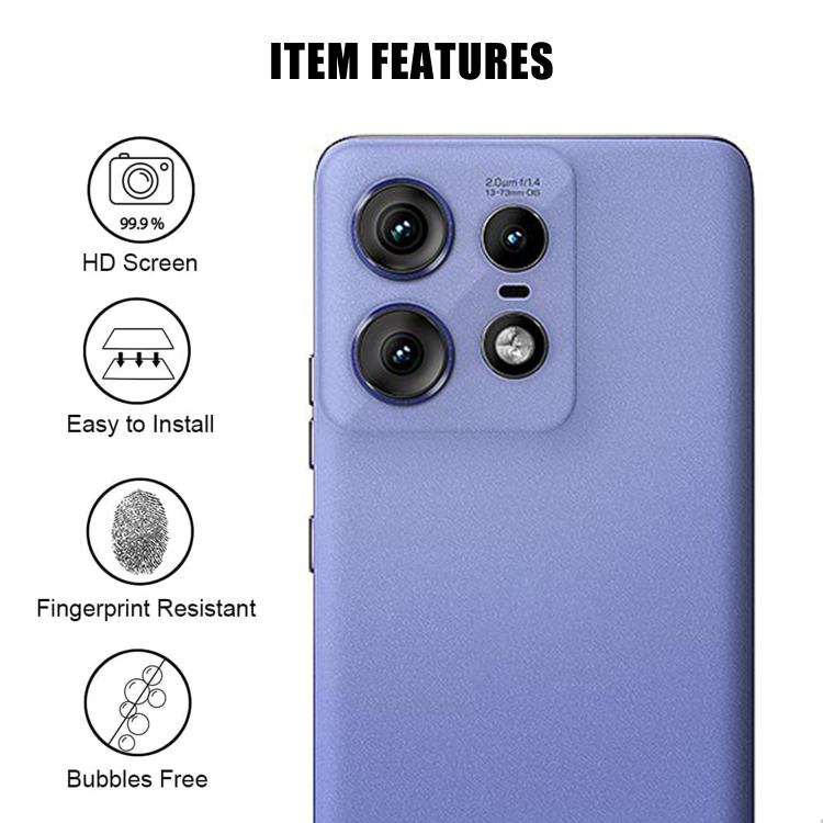 For Motorola Edge 50 Pro Kalebol Transparent HD Anti-Fingerprint AR Integrated Camera Lens Tempered Glass Film