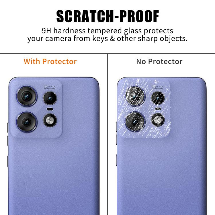For Motorola Edge 50 Pro Kalebol Transparent HD Anti-Fingerprint AR Integrated Camera Lens Tempered Glass Film