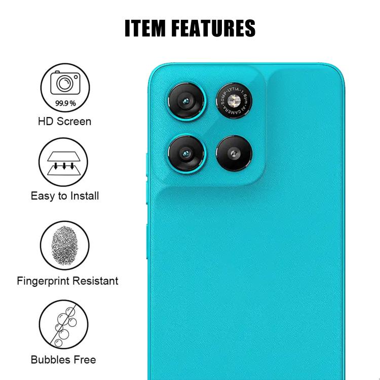For Motorola Moto G67 Power Kalebol Transparent HD Anti-Fingerprint AR Integrated Camera Lens Tempered Glass Film