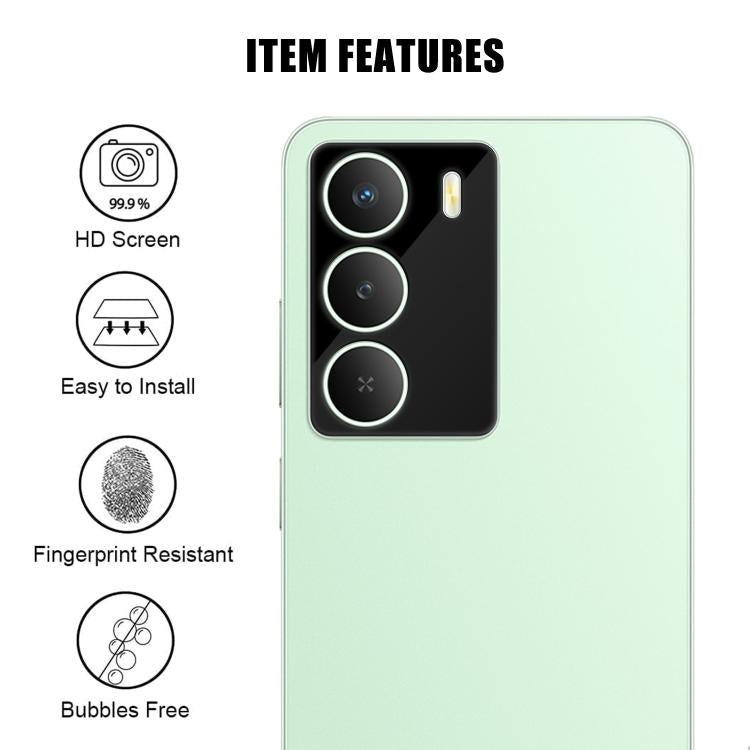 For Realme 14x Kalebol Silk-Screened HD Anti-Fingerprint AR Integrated Camera Lens Tempered Glass Film