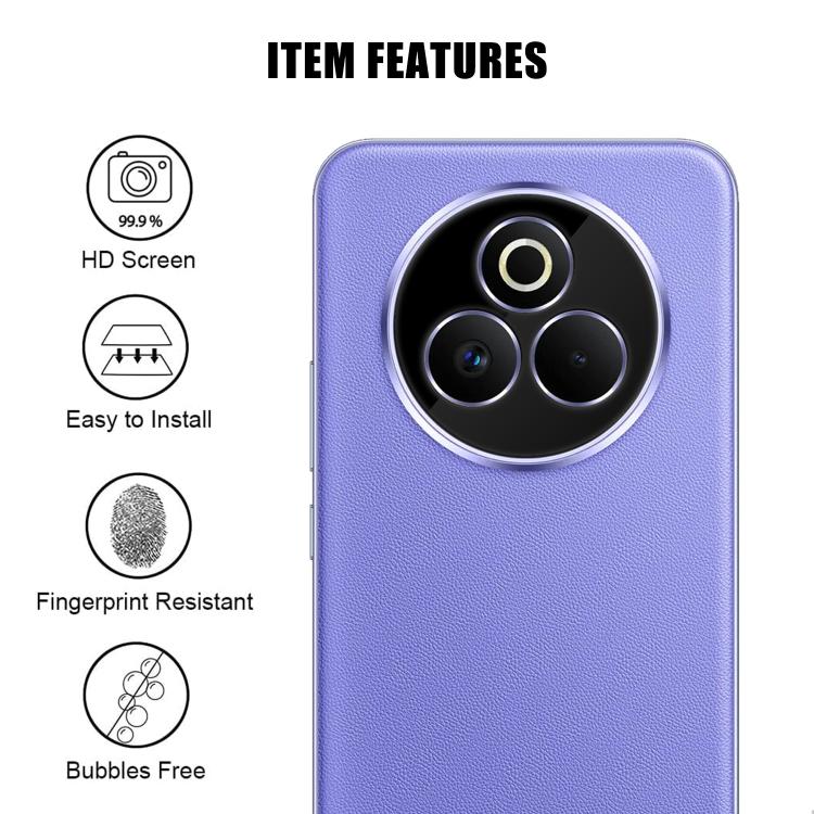For Realme P3 Pro Kalebol Silk-Screened HD Anti-Fingerprint AR Integrated Camera Lens Tempered Glass Film