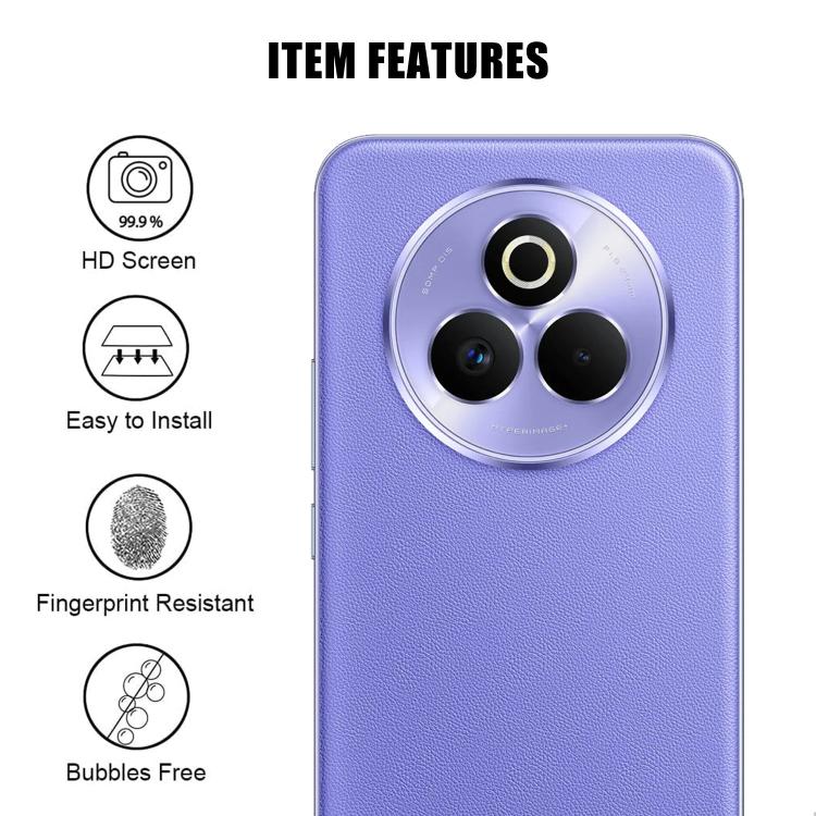 For Realme P3 Pro Kalebol Transparent HD Anti-Fingerprint AR Integrated Camera Lens Tempered Glass Film