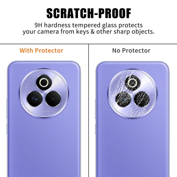 For Realme P3 Pro Kalebol Transparent HD Anti-Fingerprint AR Integrated Camera Lens Tempered Glass Film