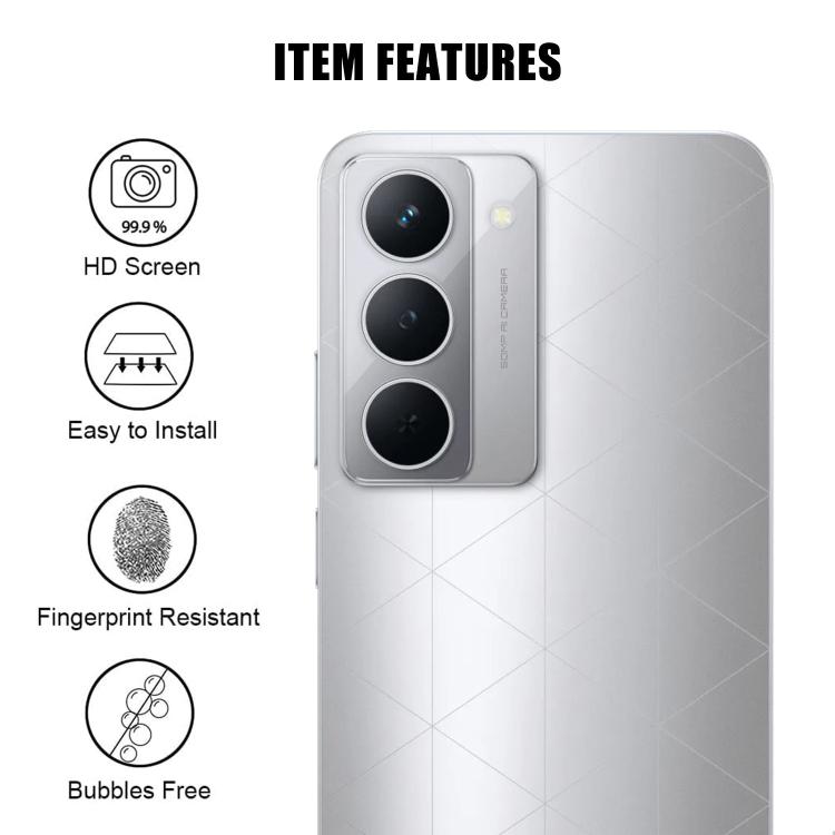 For Realme P3x Kalebol Transparent HD Anti-Fingerprint AR Integrated Camera Lens Tempered Glass Film