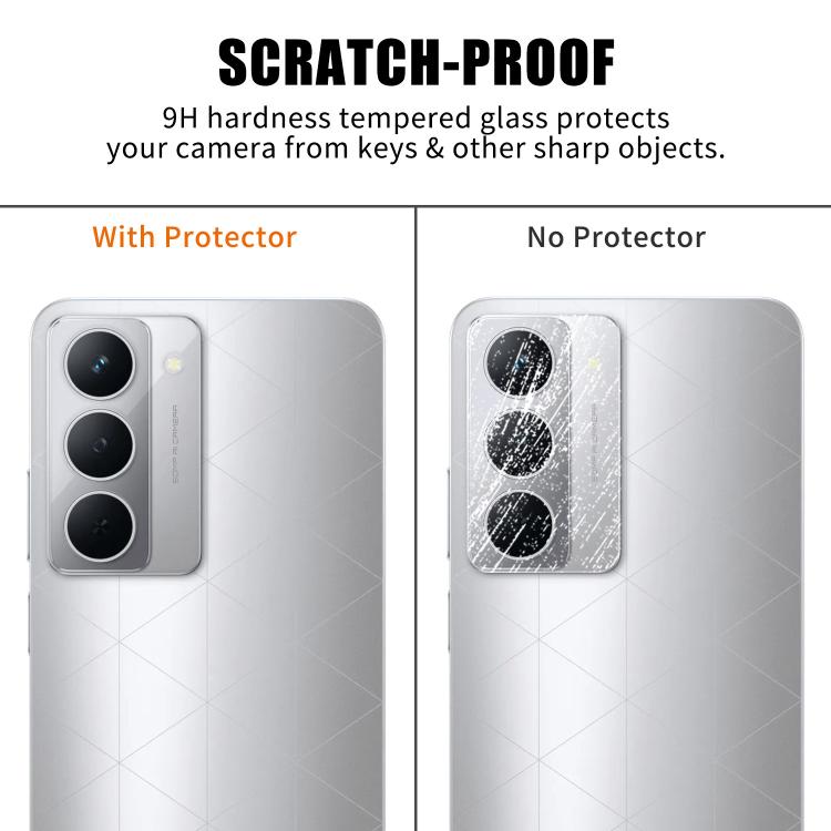 For Realme P3x Kalebol Transparent HD Anti-Fingerprint AR Integrated Camera Lens Tempered Glass Film