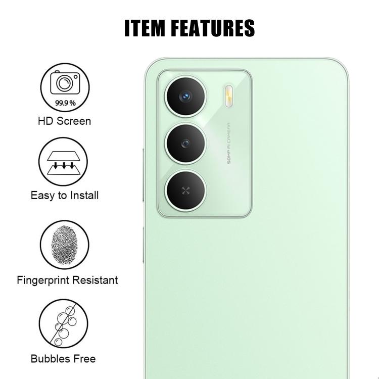 For Realme 14x / C75 / C73 Kalebol Transparent HD Anti-Fingerprint AR Integrated Camera Lens Tempered Glass Film