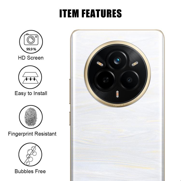 For Realme 14 Pro / 14 Pro+ Kalebol Transparent HD Anti-Fingerprint AR Integrated Camera Lens Tempered Glass Film