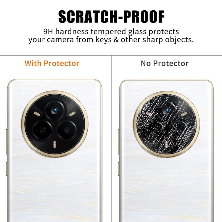 For Realme 14 Pro / 14 Pro+ Kalebol Transparent HD Anti-Fingerprint AR Integrated Camera Lens Tempered Glass Film