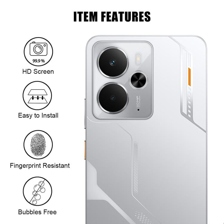 For Realme 14 / 14T Kalebol Transparent HD Anti-Fingerprint AR Integrated Camera Lens Tempered Glass Film