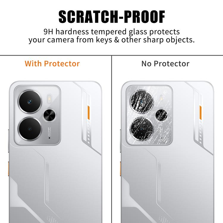 For Realme 14 / 14T Kalebol Transparent HD Anti-Fingerprint AR Integrated Camera Lens Tempered Glass Film