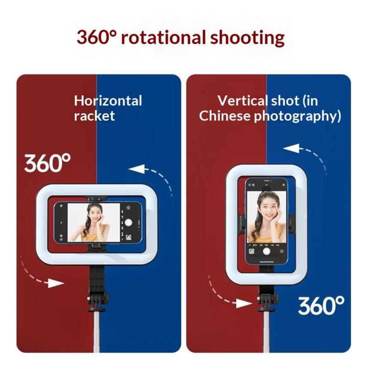 P99X For Live Streaming / Photography Tripod Ring Light 360-Degree Rotating 8 inch Square Lamp
