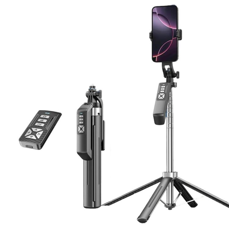 P18TK Anti-Shake Handheld Stabilizer 1.8m Extendable 4-leg Tripod Bluetooth Selfie Stick