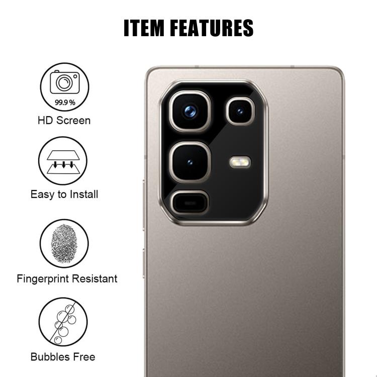 For Infinix Note 50 4G Kalebol Silk-Screened HD Anti-Fingerprint AR Integrated Camera Lens Tempered Glass Film