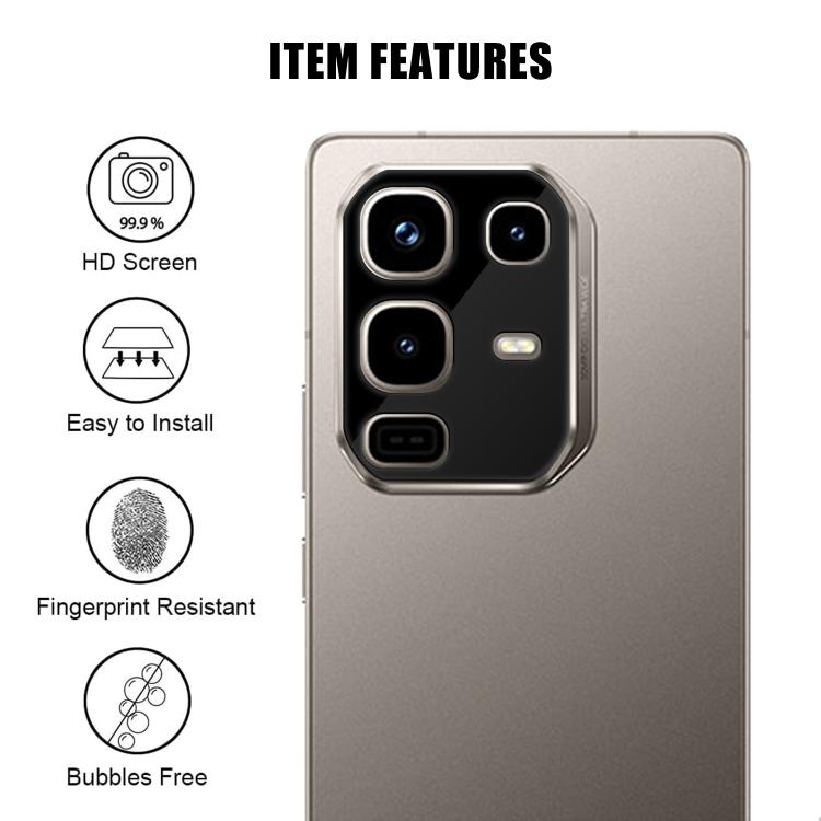 For Infinix Note 50 Pro 4G Kalebol Silk-Screened HD Anti-Fingerprint AR Integrated Camera Lens Tempered Glass Film
