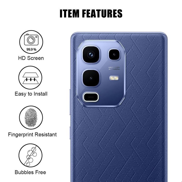 For Infinix Note 50s Kalebol Transparent HD Anti-Fingerprint AR Integrated Camera Lens Tempered Glass Film