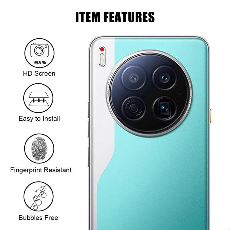 For Tecno Camon 40 Premier 5G Kalebol Transparent HD Anti-Fingerprint AR Integrated Camera Lens Tempered Glass Film