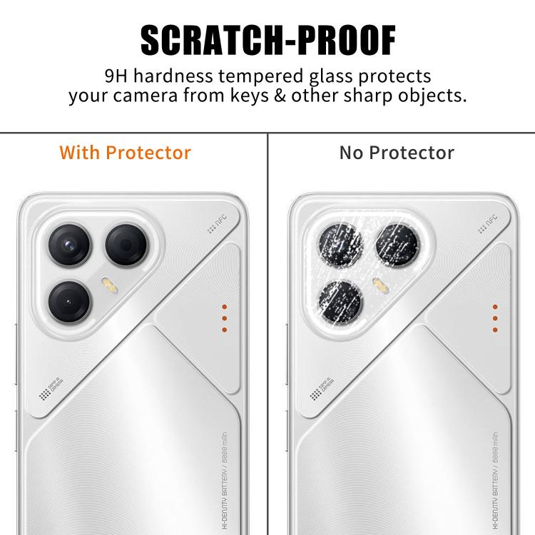For Tecno Pova 7 5G Kalebol Transparent HD Anti-Fingerprint AR Integrated Camera Lens Tempered Glass Film