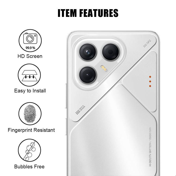 For Tecno Pova 7 Ultra 5G Kalebol Transparent HD Anti-Fingerprint AR Integrated Camera Lens Tempered Glass Film