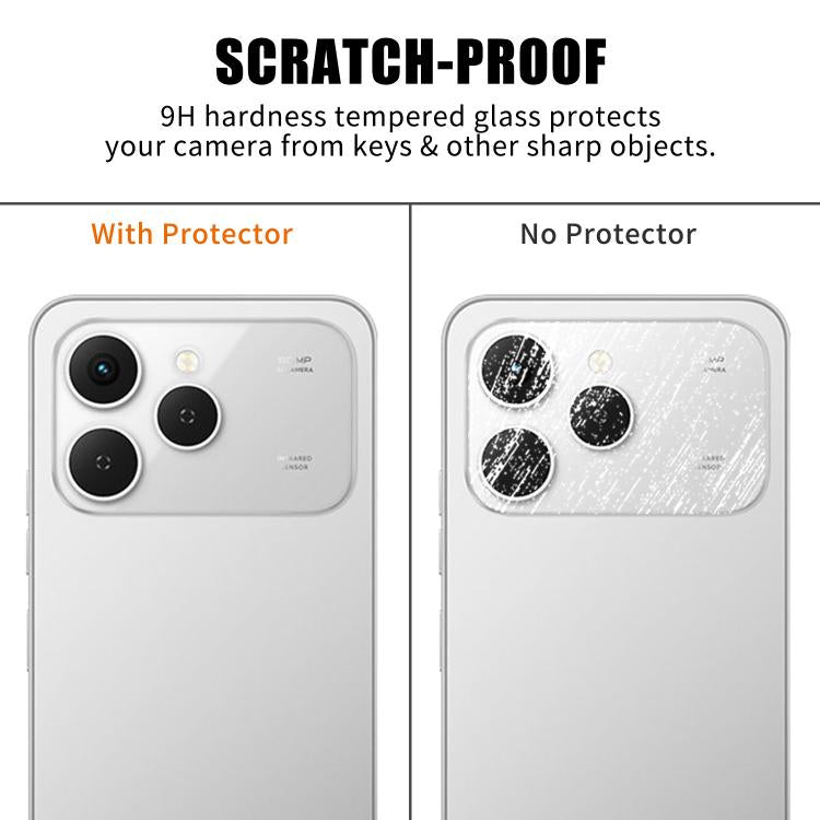 For Tecno Spark 40 4G Kalebol Transparent HD Anti-Fingerprint AR Integrated Camera Lens Tempered Glass Film