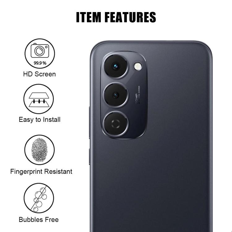 For Tecno Spark 40 Pro+ 4G Kalebol Transparent HD Anti-Fingerprint AR Integrated Camera Lens Tempered Glass Film