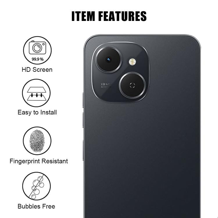 For Tecno Spark 40C Kalebol Transparent HD Anti-Fingerprint AR Integrated Camera Lens Tempered Glass Film